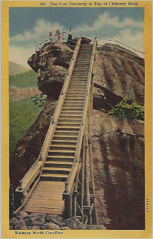 The Last Stairway to Top of Chimney Rock, Western North Carolina x19-hnm206a01-f