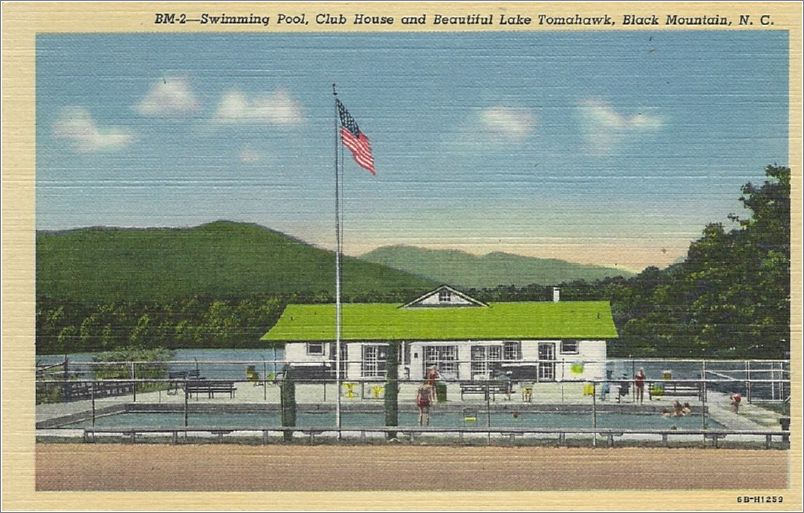 Swimming Pool, Club House and Beautiful Lake Tomahawk, Black Mountain NC x19-hnmbm02a01-f