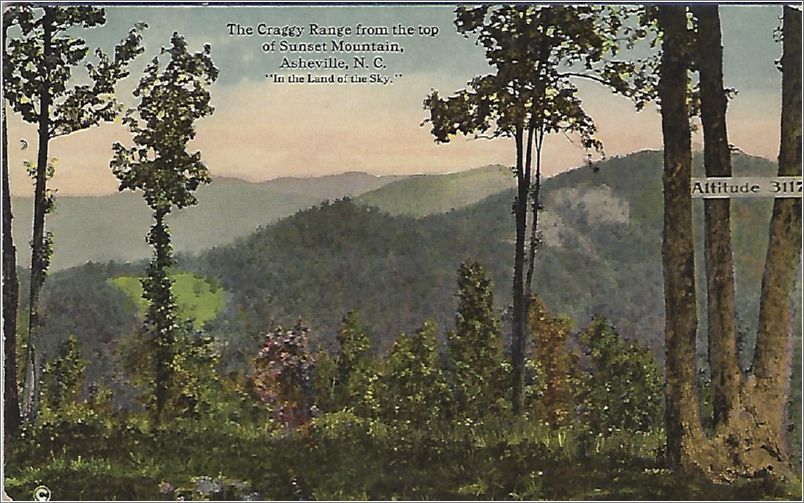 The Craggy Range from Top of Sunset Mountain, Asheville NC 