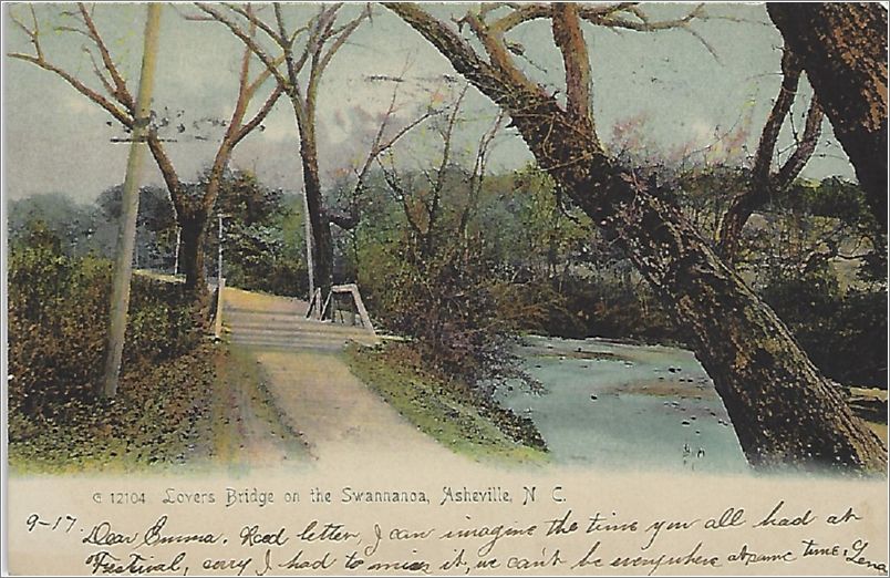 Lovers Bridge on the Swannanoa, Asheville NC x19-rcg12104a01-f