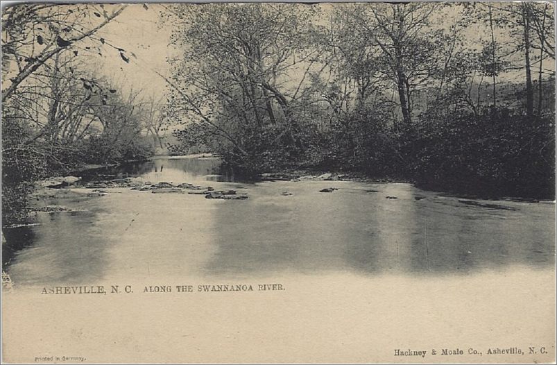 Asheville NC, Along the Swannanoa River (undivided back) x19-rts1082a01-f