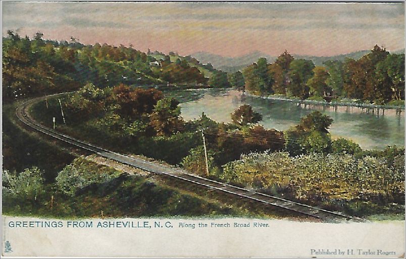 Greetings from Asheville NC, Along the French Broad River x19-rts2077d01-f