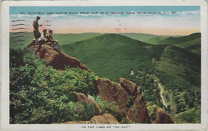 Mt Mitchell and Motor Road from Top of Pinnacle, near Asheville NC 