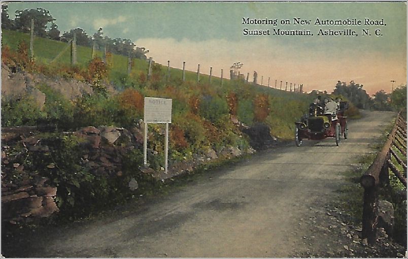 Motoring on New Automobile Road, Sunset Mountain, Asheville NC x19-spc0b139a01-f