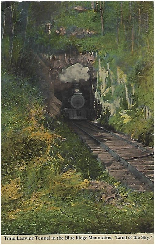 Train Leaving Tunnel in Blue Ridge Mountains, 