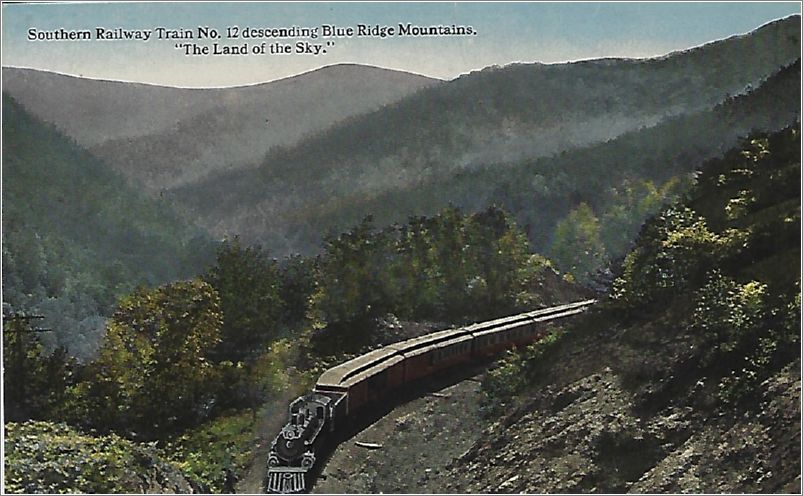 Southern Railway Train No. 12 decending Blue Ridge Mountains, 