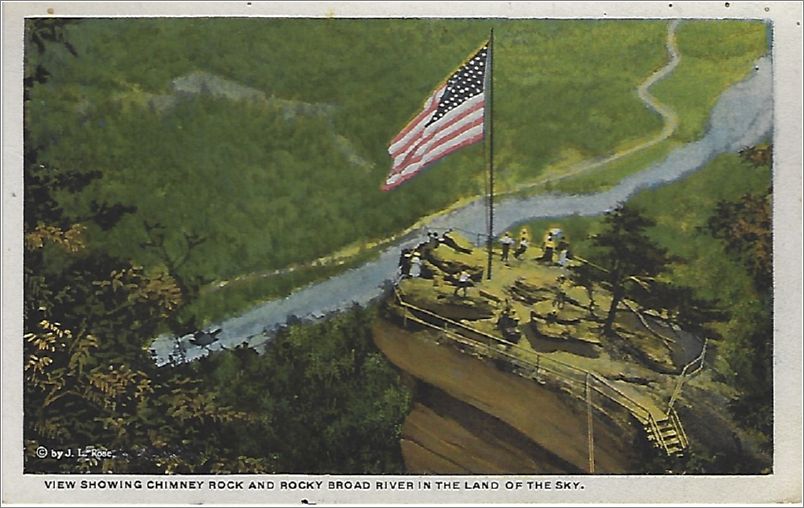 View Showing Chimney Rock and Rocky Broad River in the Land of the Sky x19-spc0b302a01-f