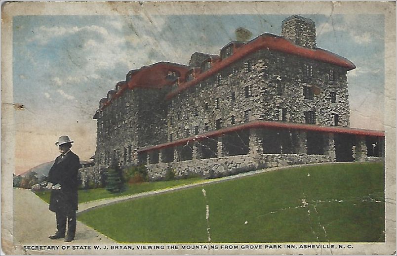 Secretary of State WJ Bryan, Viewing the Mountains from Grove Park Inn, Asheville NC x19-spc0b387a01-f