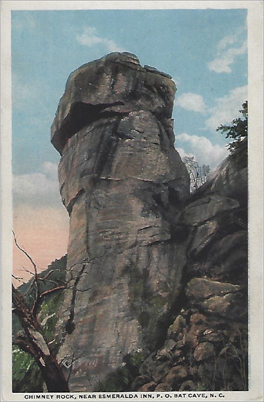 Chimney Rock, near Esmeralda Inn, Esmeralda NC Inn, P.O. Bat Cave NC x19-spc0b439a01-f