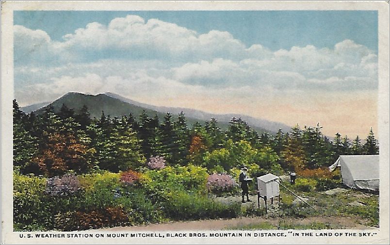 US Weather Station on Mount Mitchell, Black Bros Mountain in Distance, 