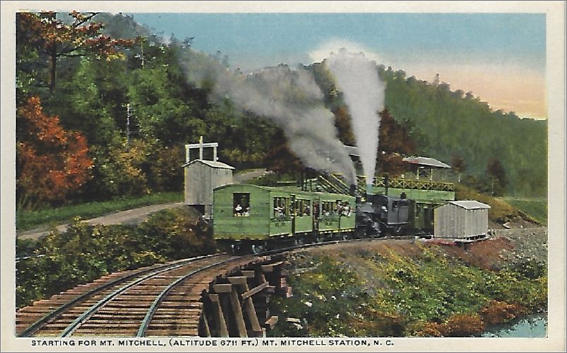 Starting for Mt Mitchell (altitude 6711 ft), Mt Mitchell Station NC x19-spc0b532a01-f