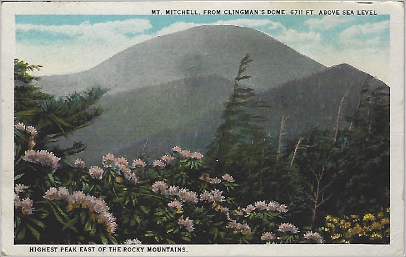Mt Mitchell, from Clingman's Dome, 6711 ft above sea level, Highest Peak East of the Rocky Mountains x19-spc0b699a01-f