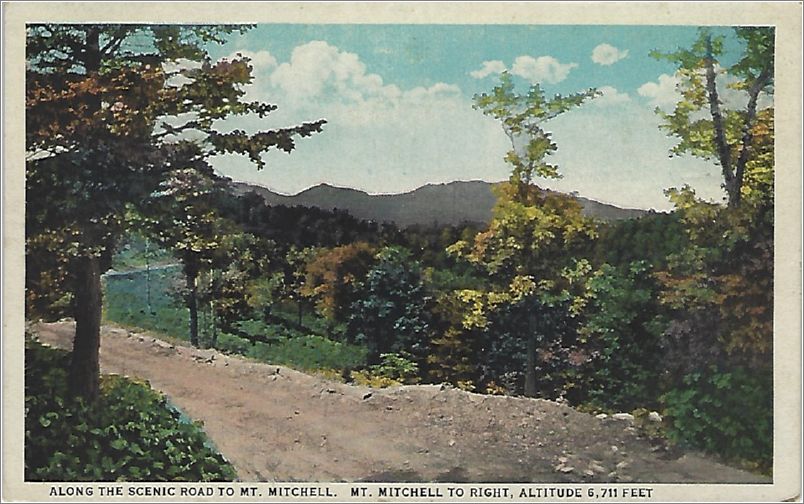 Along the Scenic Road to Mt Mitchell, Mt Mitchell to right, altitude 6711 feet x19-spc0b762a01-f