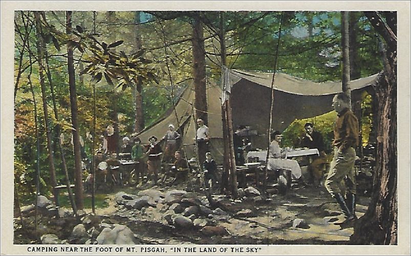Camping near the foot of Mt Pisgah 