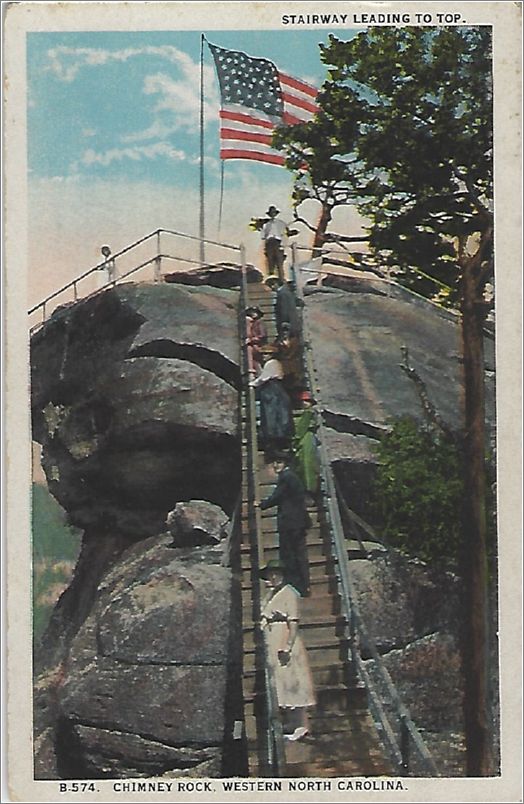 Stairway Leading to Top, Chimney Rock, Western North Carolina x19-spcb574a01-f