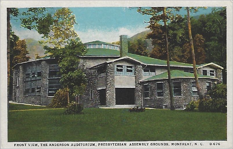 Front View, the Anderson Auditorium, Presbyterian Assembly Grounds, Montreat NC x19-spcb676a01-f