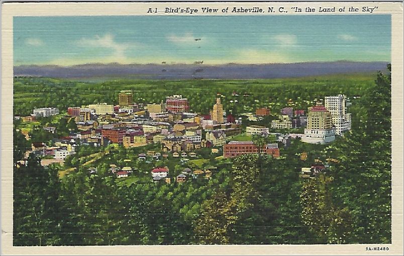 Bird's-Eye View of Asheville NC, 